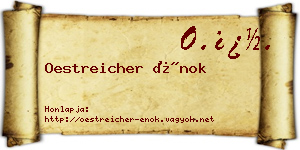 Oestreicher Énok névjegykártya